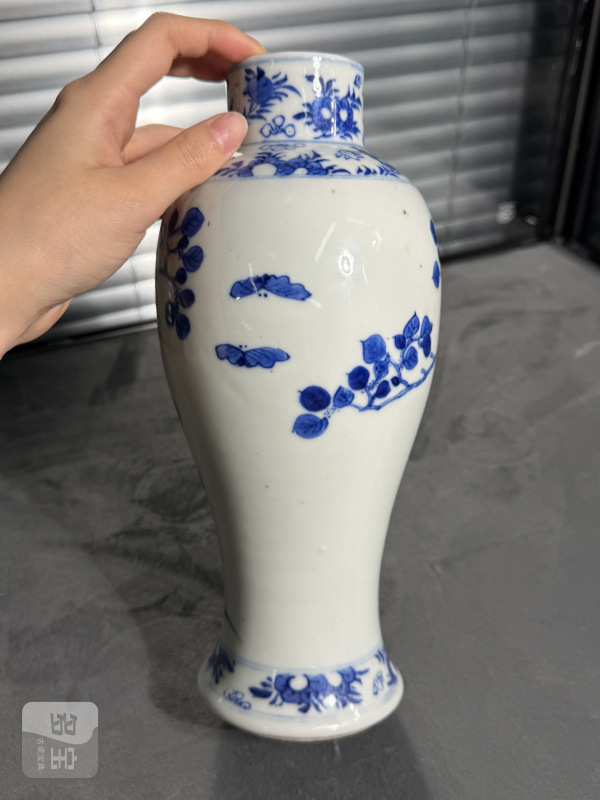 清光绪青花雉鸡牡丹纹梅瓶 - 图2
